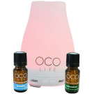 Oco Life White Diffuser with Breathe & ReAwaken Oils