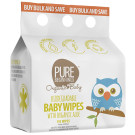 Pure Beginnings Gentle Baby Wipes with Organic Aloe, 3 packs
