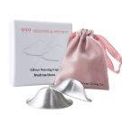 The Great Living Co. Pure Silver Nursing Cups Nipple Soothers in Gift Bag