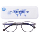 Traveller Journey 2 Blue Block Reading Glasses Grey +3.00