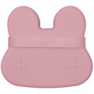 We Might Be Tiny Bunny Snackie® Silicone Snack Box for Kids - Dusty Rose