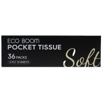 Eco Boom Virgin Pulp Pocket Tissues - 36 Pack