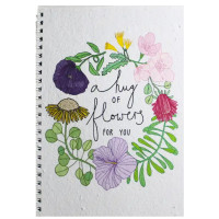 Growing Paper A hug of Flowers Notebook