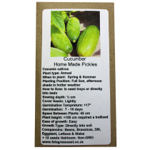 6 Degrees East Heirloom Veg Seeds - Cucumber - Gherkin
