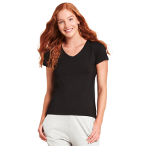 Boody Bamboo Ecowear Women's V-Neck T-Shirt - Black