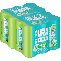 Pura Sparkling Soda - Cucumber & Lime x 12