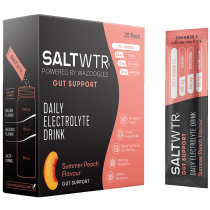 SaltWTR Summer Peach - Sugar-free Electrolytes, Gut Support Hydration - 20 Pack