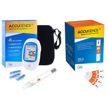 Accugence - Blood Uric Acid Meter Starter Kit with 25 x Uric Acid Strips