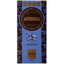 Afrikoa 80% Dark Chocolate with Almonds