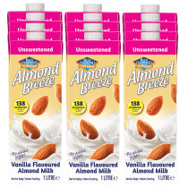 Almond Breeze Unsweetened Vanilla Almond Milk x 12