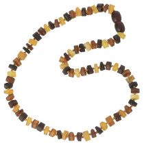 Baltic Amber Teething Necklace Tabletted Mixed in Gift