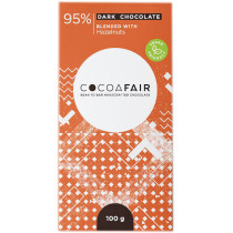 Cocoafair 95% Dark Chocolate with Hazelnuts