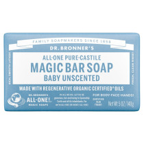 Dr. Bronner's Pure Castile Soap Bar - Baby-Unscented
