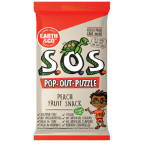 Earth & Co S.O.S. Pop-Out-Puzzle Fruit Snack - Peach