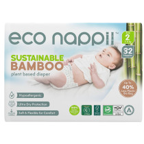 Eco Nappii Bamboo Nappies 2 (3-6Kg) / Single Sprout