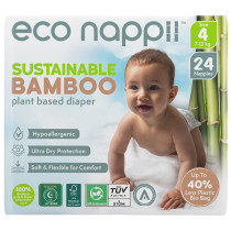 Eco Nappii Bamboo Nappies 4 (7-12KG) / Single Sprout