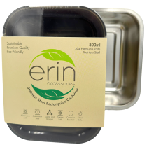 Erin Stainless Steel Food Container - Rectangle