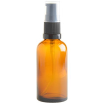 Essentially Natural Amber Glass Bottle with Serum Pump - 50ml