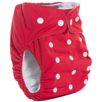 Fancy Pants Bamboo Nappy with Microfibre Inserts, Cherry (Red)