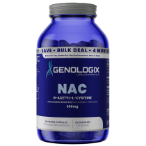  Genologix  NAC (N-Acetyl L-Cysteine) (Antioxidant) - 120 Day Supply
