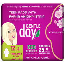 Gentle Day Mini/Teens Pads - Organic & Hypoallergenic
