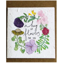 Growing Paper A Hug of Flowers Mini Card
