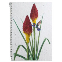 Growing Paper Red Hot Poker Notebook