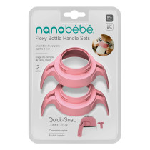 NanobébéFlexy Bottle Handle Set - Pink