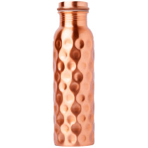 Just Copper Diamond Cut Copper Water Bottle 
