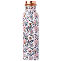 Just Copper Floral Printed Copper Bottle