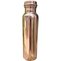 Just Copper Plain Mirror Finish Smooth Copper Water Bottle
