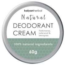 Kalyan Herbal Natural Deodorant Cream - Frankincense, Cedarwood & Lemongrass