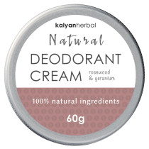 Kalyan Herbal Natural Deodorant Cream - Rosewood & Geranium