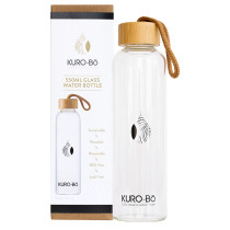 Kuro-Bo Go-Eco Glass Water Bottle 550ml