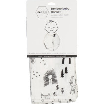 Maccie Bamboo Baby Blanket - Scandi Animals