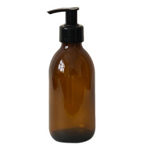 Monstera Amber Bottle with Black Pump - 200ml