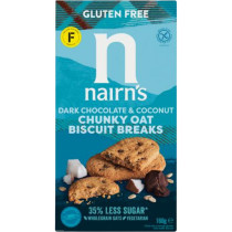 Nairn's Gluten Free Biscuits Breaks Chunky - Oats, Dark Chocolate & Coconut