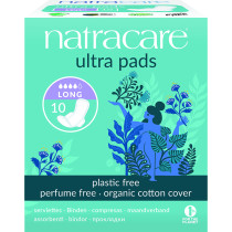 Natracare Organic Cotton Ultra Pads With Wings - Long