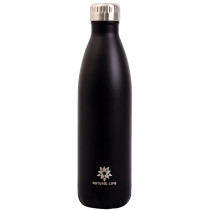 Natural Life Stainless Steel Double Wall Water Bottle - Black