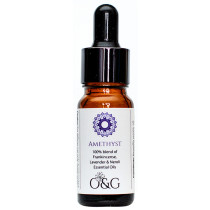 O & G Crown Chakra 100% Essential Oil Blend with Amethyst Gemstones