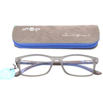 offugo James Blue Block Reading Glasses Grey +1.00
