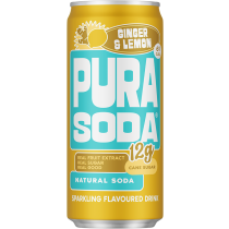 Pura Sparkling Soda - Ginger & Lemon
