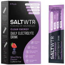 SaltWTR Mixed Berry - Sugar-free Electrolytes, Clean Energy Hydration - 8 Pack