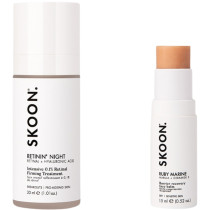 SKOON. Night Renew Duo Limited Edition Set | Retinin Night 30ml + FREE Ruby Marine 15ml Stick