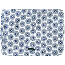 Greenie Food Cover Loose Rectangular Shweshwe - Blue on White