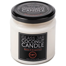 Soylites Coconut Candle - Clear Jar - Neroli, Grapefruit