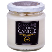 Soylites Coconut Candle - Clear Jar - Insect repellent blend