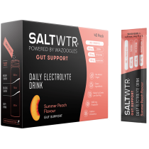 SaltWTR Summer Peach - Sugar-free Electrolytes, Gut Support Hydration - 40 pack