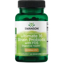 Swanson Dr. Stephen Langer's Ultimate 16 Strain Probiotic with Fos 3.2 Billion CFU