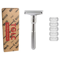 The Great Living Co Premium Double Edge Adjustable Levels Safety Razor Plus Blades